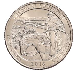 1/4 доллара (25 центов) 2016 года P США «Национальные парки — №34 Национальный парк Теодор-Рузвельт»