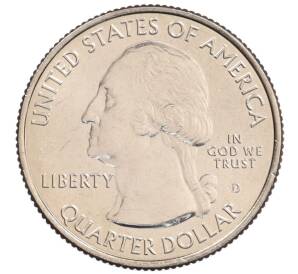 1/4 доллара (25 центов) 2020 года D США «Национальные парки — №52 Ферма Дж. А. Вейра в Коннектикуте» — Фото №2