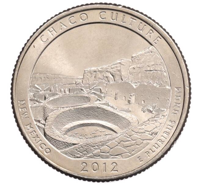 Монета 1/4 доллара (25 центов) 2012 года P США «Национальные парки — №12 Национальный исторический парк Чако» (Артикул: M2-90327) — Фото №1