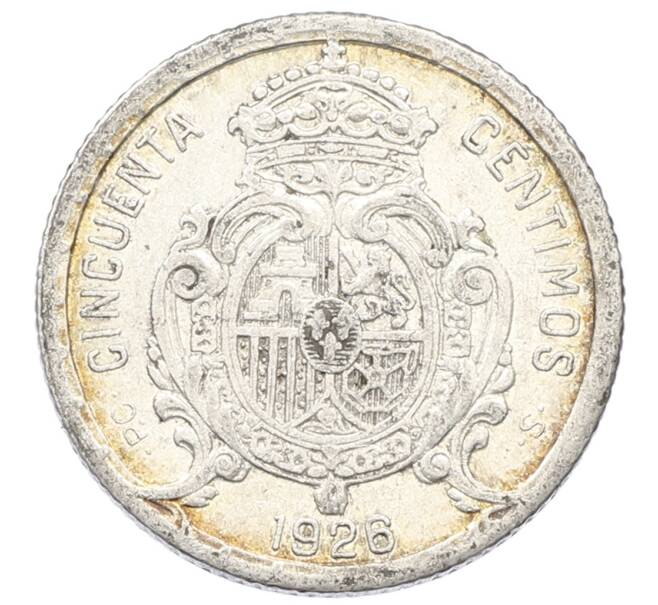 Монета 50 сентимо 1926 года Испания (Артикул: K10-5418) — Фото №2