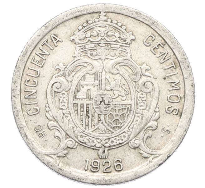 Монета 50 сентимо 1926 года Испания (Артикул: K10-5420) — Фото №2