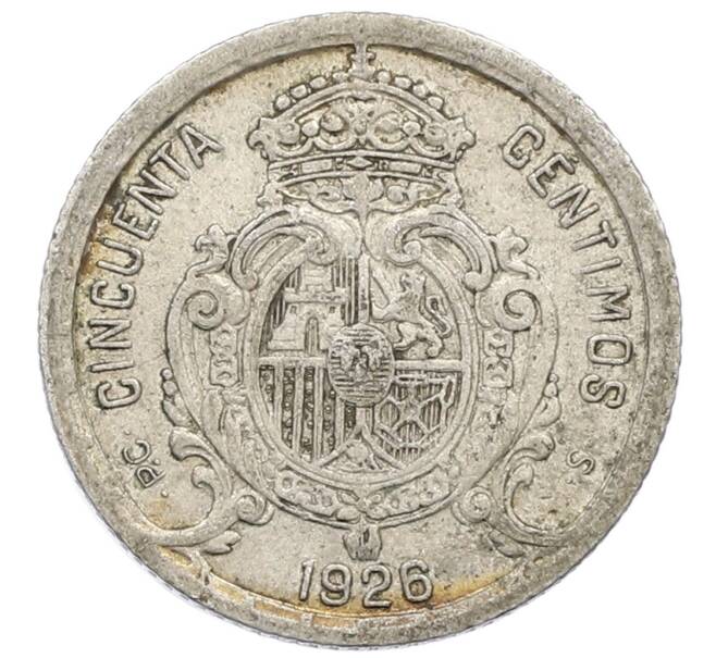 Монета 50 сентимо 1926 года Испания (Артикул: K10-5422) — Фото №2