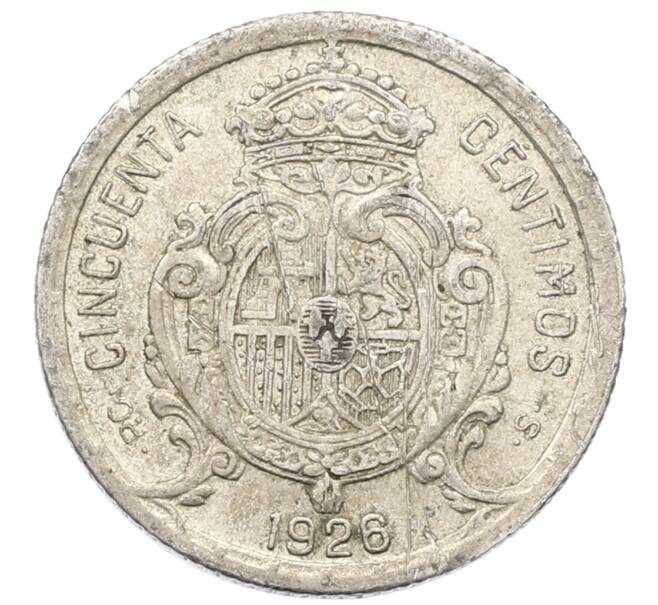 Монета 50 сентимо 1926 года Испания (Артикул: K10-5424) — Фото №2