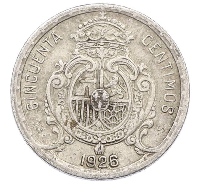 Монета 50 сентимо 1926 года Испания (Артикул: K10-5425) — Фото №2