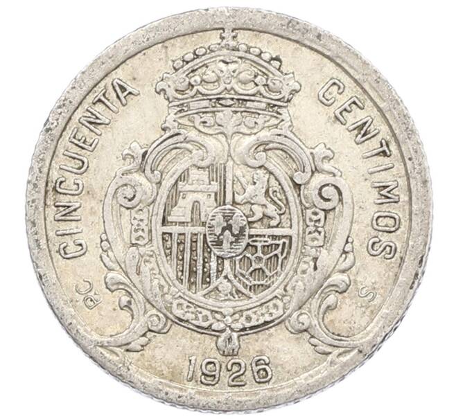 Монета 50 сентимо 1926 года Испания (Артикул: K10-5428) — Фото №2
