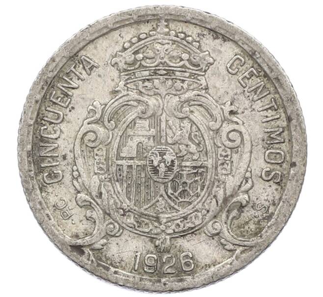 Монета 50 сентимо 1926 года Испания (Артикул: K10-5430) — Фото №2