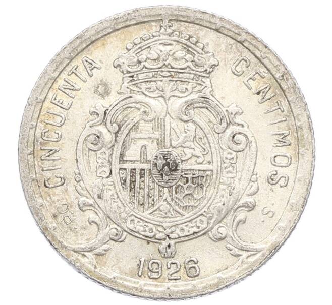 Монета 50 сентимо 1926 года Испания (Артикул: K10-5443) — Фото №2