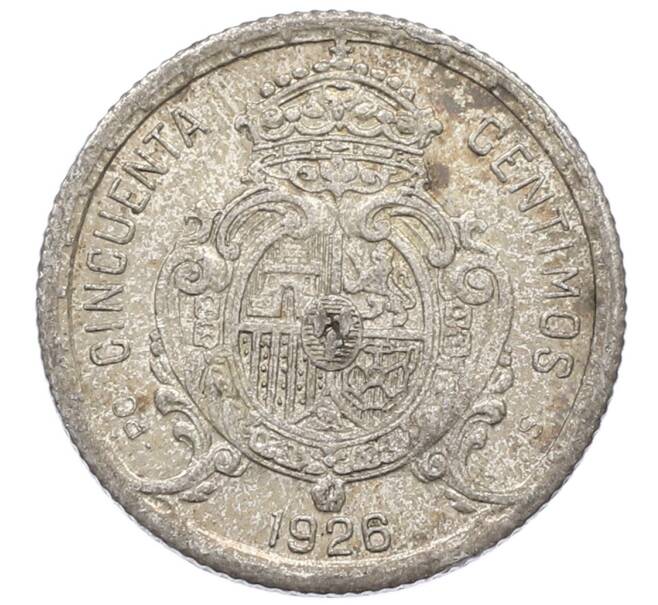 Монета 50 сентимо 1926 года Испания (Артикул: K10-5444) — Фото №2