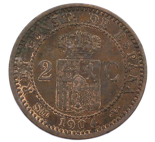 Монета 2 сентимо 1904 года Испания (Артикул: K10-5488) — Фото №2