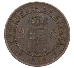 2 сентимо 1904 года Испания — Фото №2