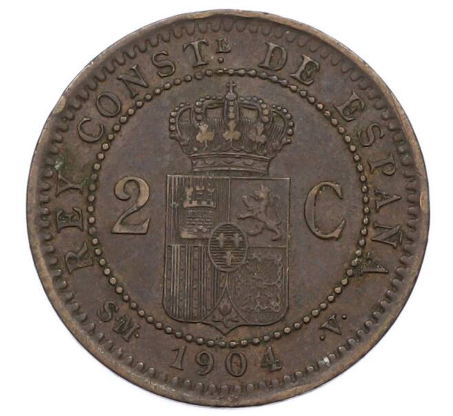 Монета 2 сентимо 1904 года Испания (Артикул: K10-5489) — Фото №2