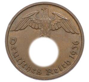 2 рейхспфеннига 1936 года D Германия — Фото №1