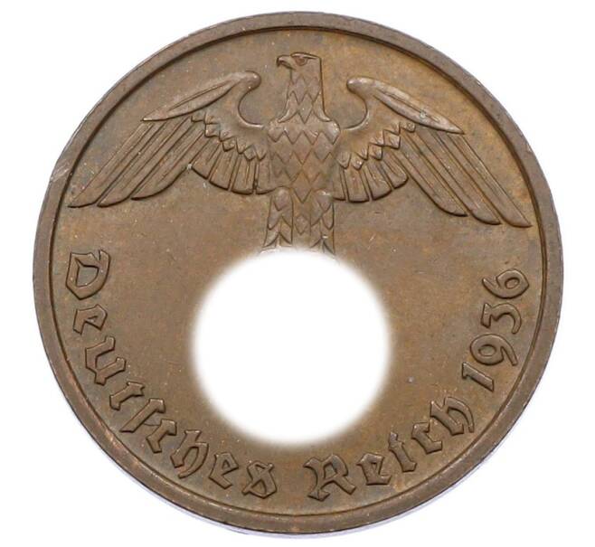 Монета 2 рейхспфеннига 1936 года D Германия (Артикул: K10-5492) — Фото №1