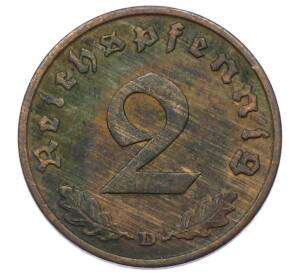 2 рейхспфеннига 1936 года D Германия — Фото №2