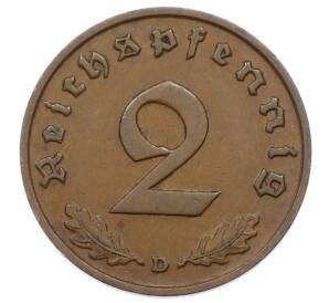 2 рейхспфеннига 1936 года D Германия — Фото №2