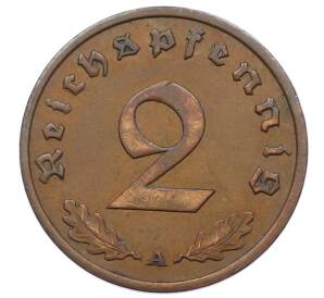 2 рейхспфеннига 1936 года A Германия — Фото №2