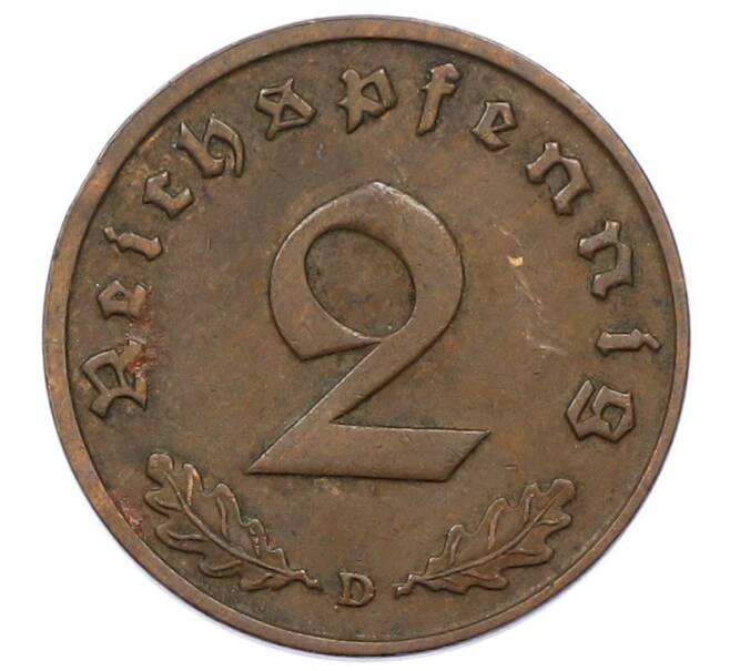 Монета 2 рейхспфеннига 1936 года D Германия (Артикул: K10-5500) — Фото №2