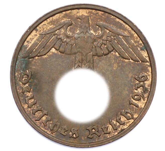 Монета 2 рейхспфеннига 1936 года D Германия (Артикул: K10-5502) — Фото №1
