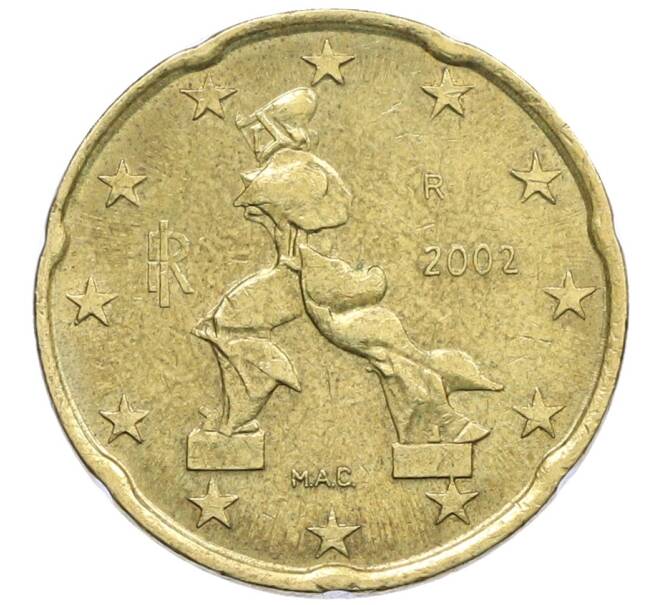 Монета 20 евроцентов 2002 года Италия (Артикул: T11-25231) — Фото №1