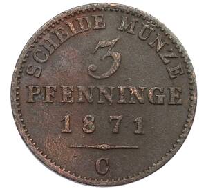 3 пфеннига 1871 года C Пруссия — Фото №1
