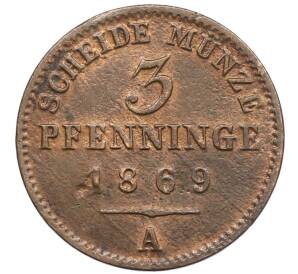 3 пфеннига 1869 года A Пруссия — Фото №1