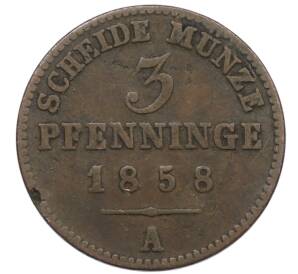 3 пфеннига 1858 года A Пруссия — Фото №1