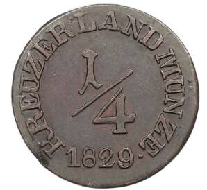 1/4 крейцера 1829 года Саксен-Мейнинген — Фото №1