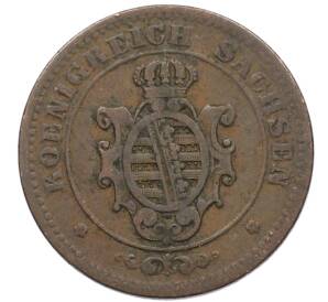 2 пфенига 1864 года Саксония — Фото №2