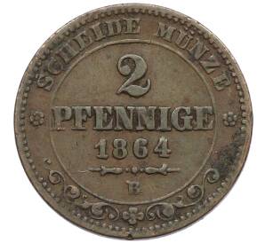 2 пфенига 1864 года Саксония — Фото №1