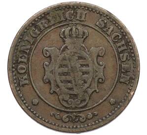 2 пфенига 1864 года Саксония — Фото №2