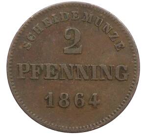 2 пфеннига 1864 года Бавария — Фото №1