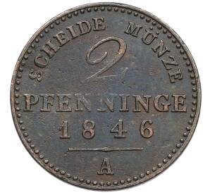 2 пфеннига 1846 года A Пруссия — Фото №1