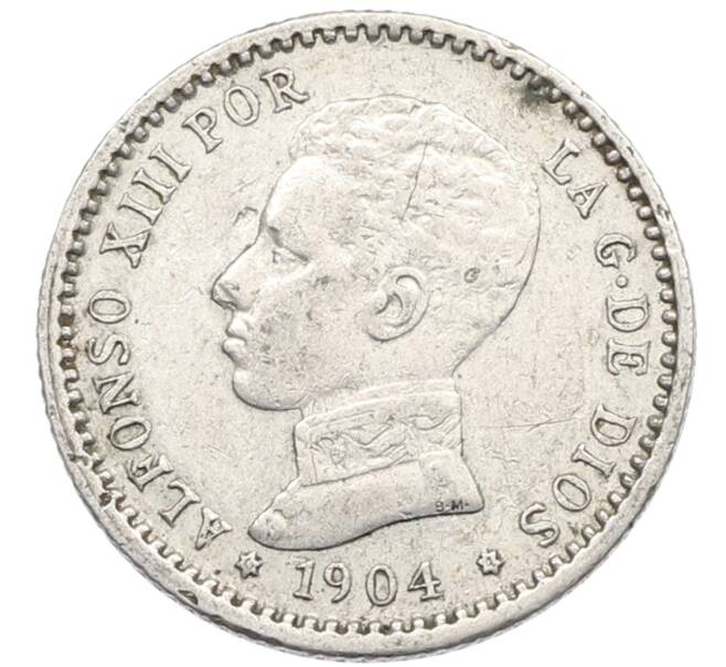 Монета 50 сентимо 1904 года Испания (Артикул: K10-5569) — Фото №1