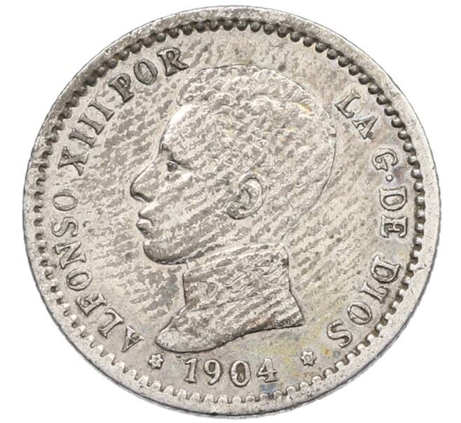 Монета 50 сентимо 1904 года Испания (Артикул: K10-5578) — Фото №1
