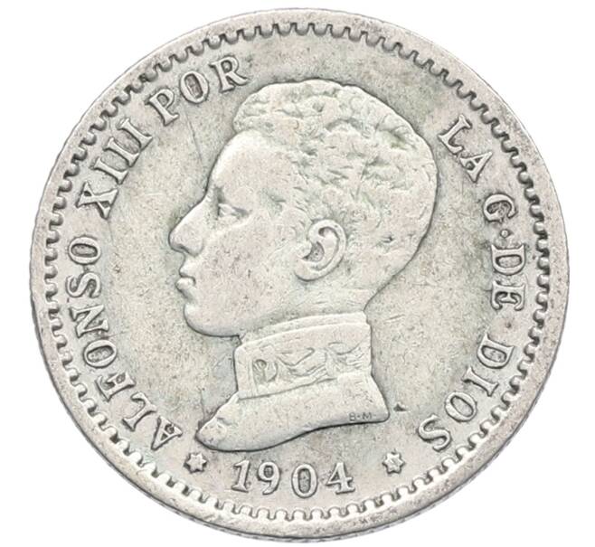 Монета 50 сентимо 1904 года Испания (Артикул: K10-5584) — Фото №1