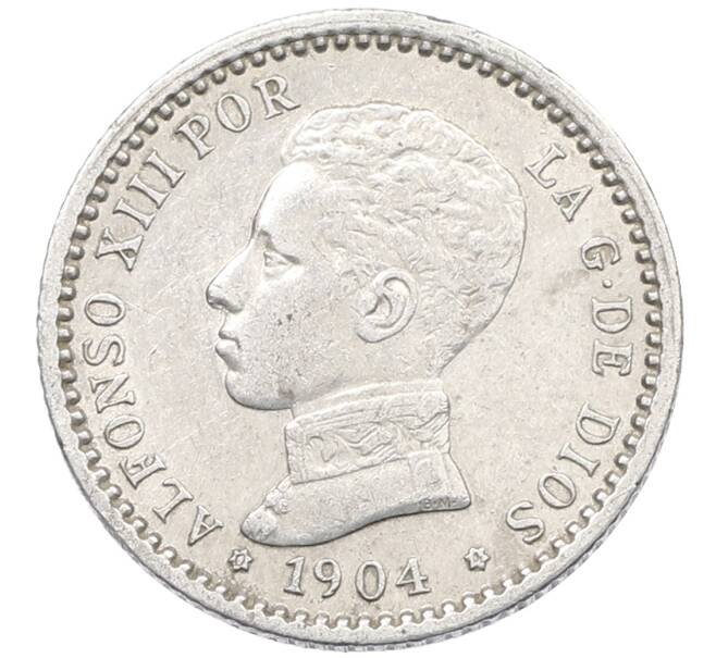 Монета 50 сентимо 1904 года Испания (Артикул: K10-5587) — Фото №1