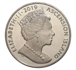 1 крона 2019 года Остров Вознесения — 50 лет высадке на Луне — Фото №2