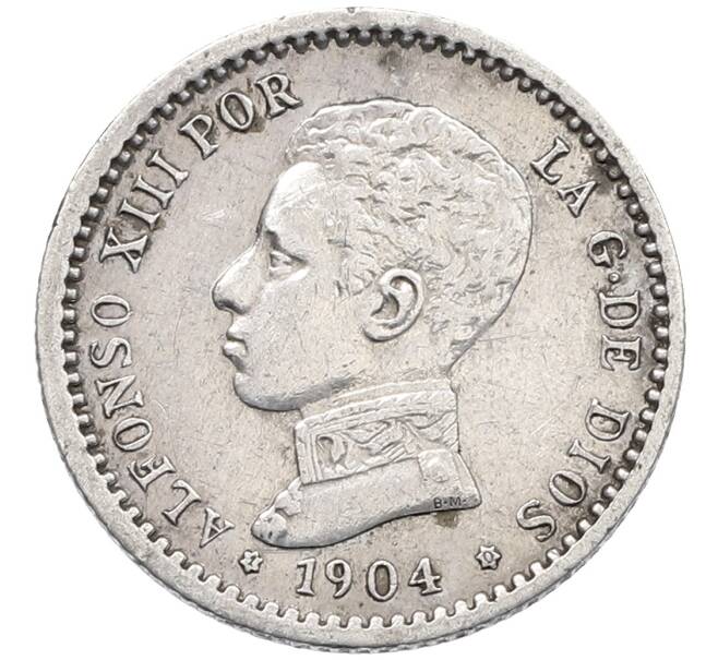 Монета 50 сентимо 1904 года Испания (Артикул: K10-5590) — Фото №1