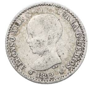 50 сентимо 1892 года Испания — Фото №1