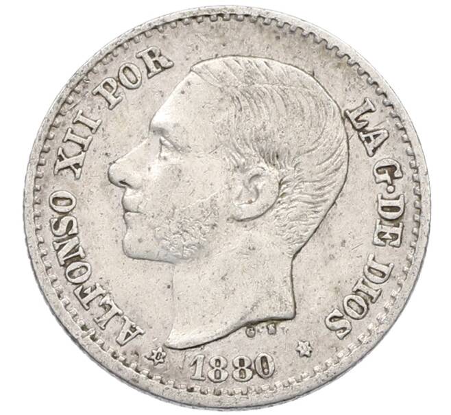 Монета 50 сентимо 1880 года Испания (Артикул: K10-5594) — Фото №1