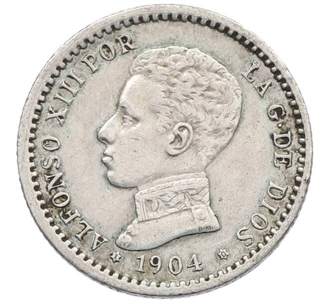 Монета 50 сентимо 1904 года Испания (Артикул: K10-5596) — Фото №1