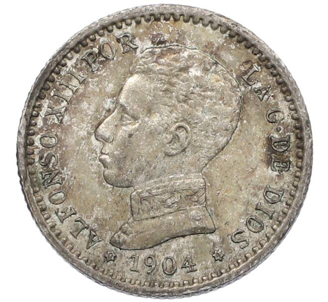 Монета 50 сентимо 1904 года Испания (Артикул: K10-5600) — Фото №1