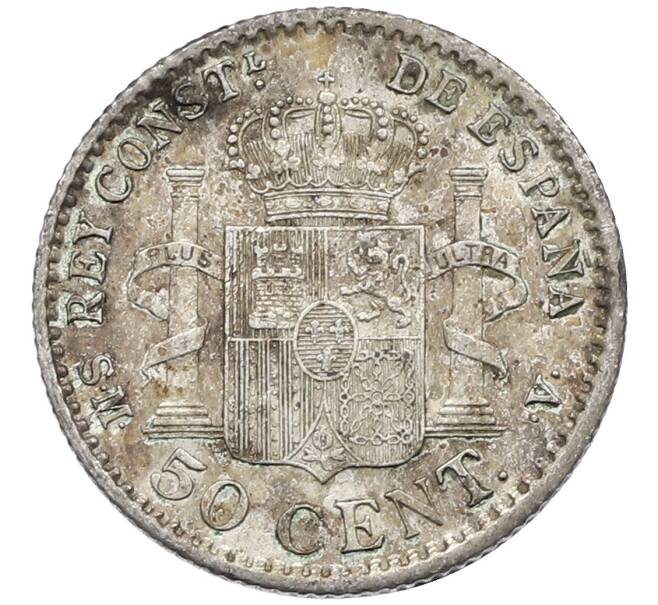Монета 50 сентимо 1904 года Испания (Артикул: K10-5600) — Фото №2