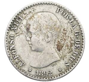 50 сентимо 1892 года Испания — Фото №1