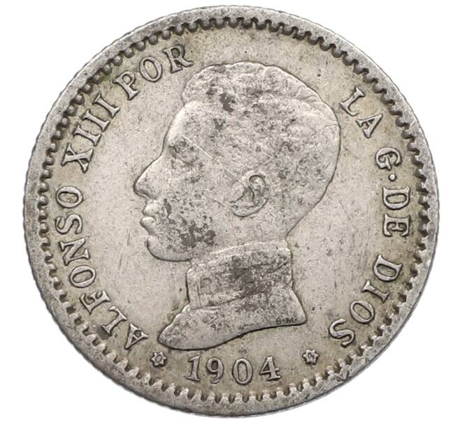 Монета 50 сентимо 1904 года Испания (Артикул: K10-5604) — Фото №1