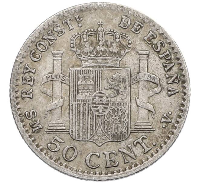 Монета 50 сентимо 1904 года Испания (Артикул: K10-5604) — Фото №2
