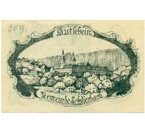 50 геллеров 1920 года Австрия — Коммуна Шлирбах (Нотгельд) — Фото №2