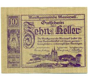 10 геллеров 1920 года Австрия — Мариацелль (Нотгельд) — Фото №1