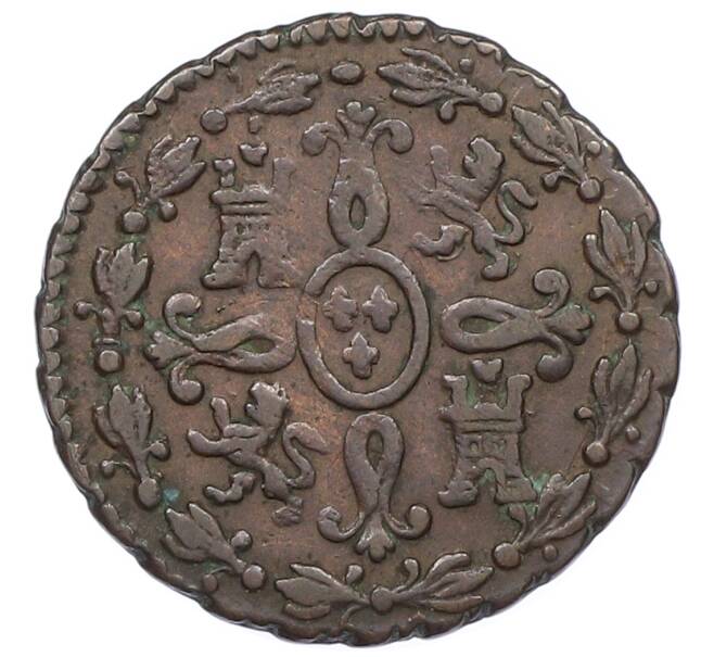 Монета 2 мараведи 1828 года Испания (Артикул: K10-5608) — Фото №2