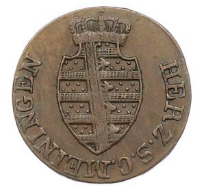 1 пфенниг 1818 года Саксен-Мейнинген — Фото №2